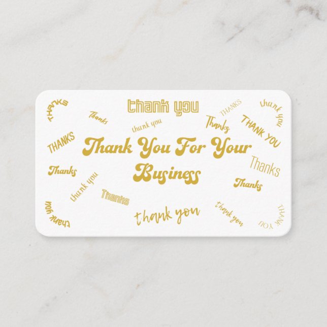 Customizable Gold and White "Thank You" Insert (Front)