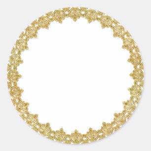Customizable Gold Frame Stickers