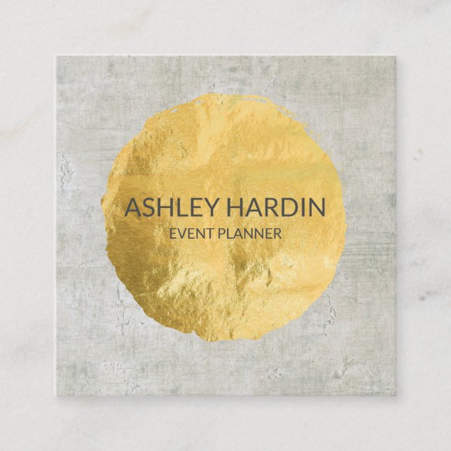 Customizable Gold Leaf Foil Business Card (Front)