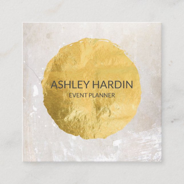 Customizable Gold Leaf Foil Business Card (Front)