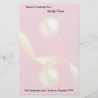 Customizable Gold Ornaments Stationery