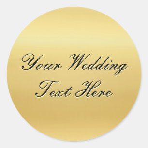 Customizable Gold Wedding Seal