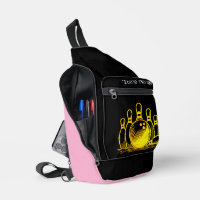 Customizable Golden Bowling Team Art