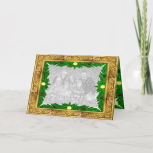 Customizable Golden Photo Frame Card