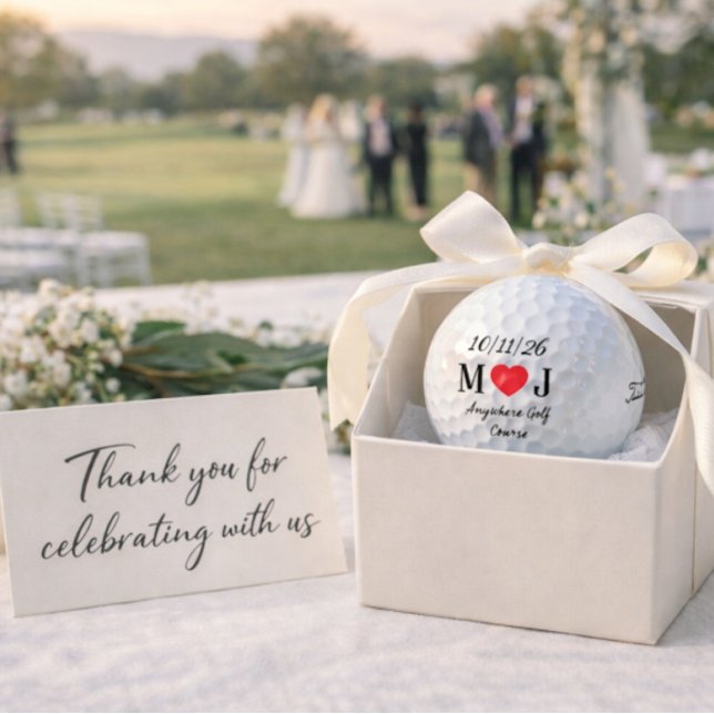 Customizable Golf Course Wedding Favours Gifts  Balls (Creator Uploaded)