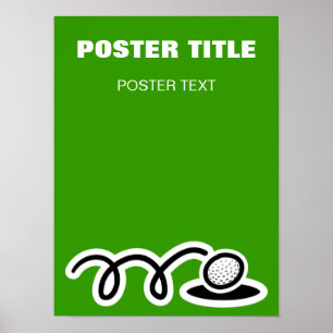 Customizable golf poster template