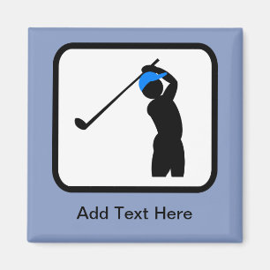 Customizable Golfer Logo Magnet