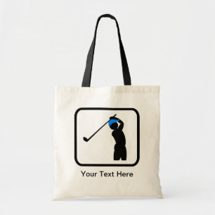 Customizable Golfer Logo Tote Bag
