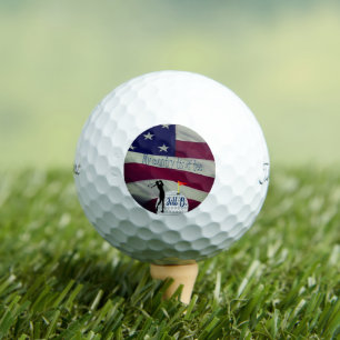 Customizable Golfer's Gift Flag Patriotic Golf Balls