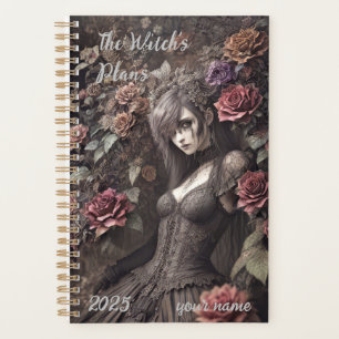 customizable - "Gothic Witch Rose" Planner
