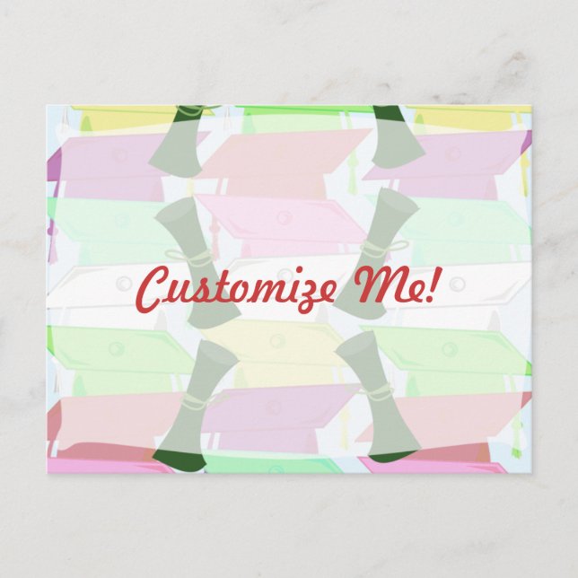 Customizable Graduation Announcement Postcard (Front)