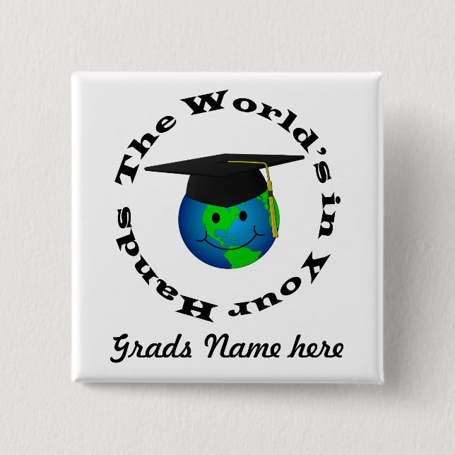 Customizable Graduation Button (Front)