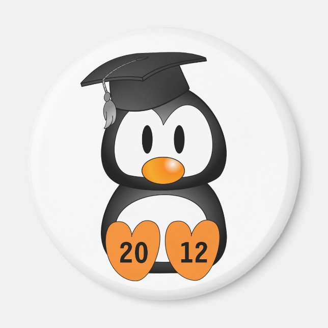 Customizable Graduation Penguin Magnet (Front)