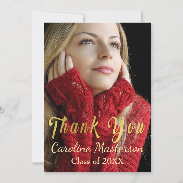 Customizable Graduation Thank You Card (Front)