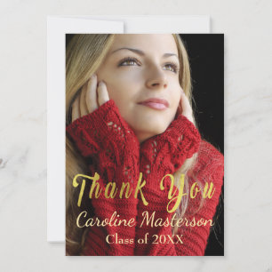Customizable Graduation Thank You Card