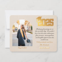 Customizable Graduation Thank You Card