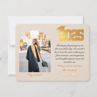 Customizable Graduation Thank You Card