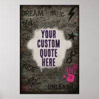 Customizable Graffiti Quote on Brick Wall