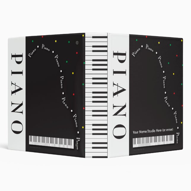 Customizable Grand Piano 1.5" Binder (Background)