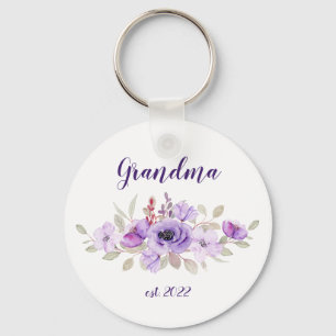 CUSTOMIZABLE Grandma Date - First time Grandma Keychain