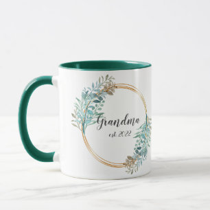 CUSTOMIZABLE Grandma Date - First time Grandma Two Mug