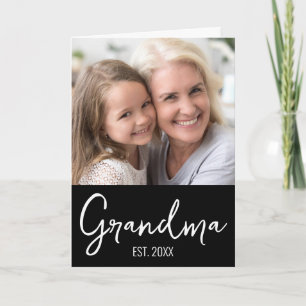 Customizable Grandma Established Grandparents Day Card