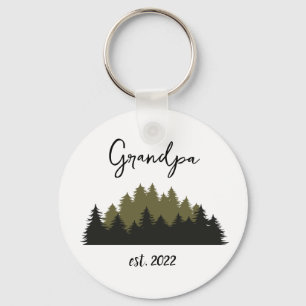 CUSTOMIZABLE Grandpa Date - First time Grandpa Keychain