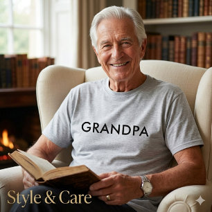 Customizable GRANDPA Text Statement T-Shirt