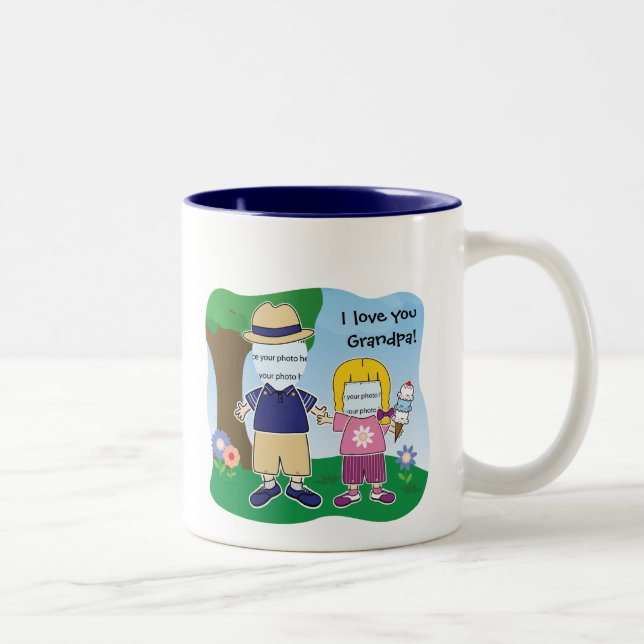 Customizable Grandpa's Girl Two-Tone Coffee Mug (Right)