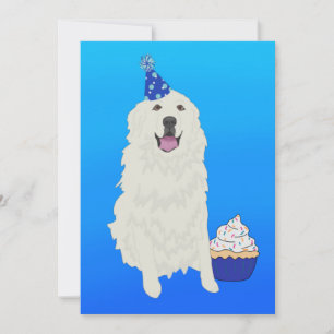 Customizable Great Pyrenees  Birthday Invitation