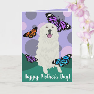 Customizable Great Pyrenees Butterfly Card