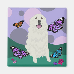 Customizable Great Pyrenees Butterfly  Magnet