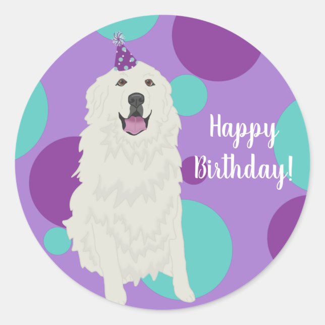 Customizable Great Pyrenees  Classic Round Sticker (Front)