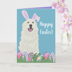 Customizable Great Pyrenees Easter Card