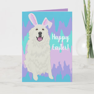 Customizable Great Pyrenees Easter Card