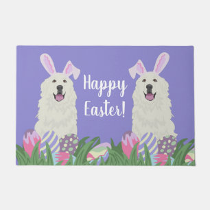 Customizable Great Pyrenees Easter Doormat