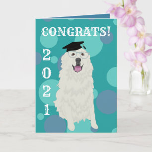 Customizable Great Pyrenees Graduation Card