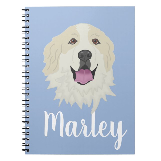 Customizable Great Pyrenees  Notebook (Front)