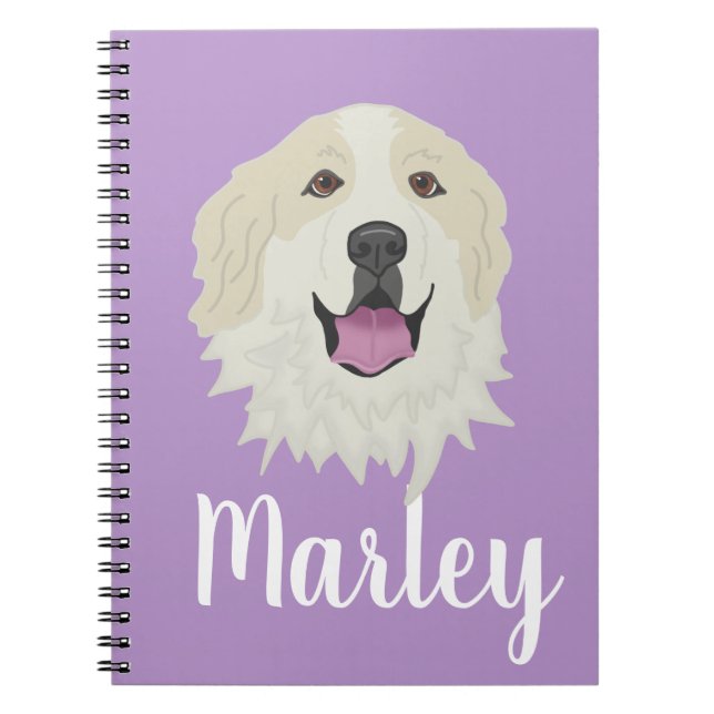 Customizable Great Pyrenees  Notebook (Front)