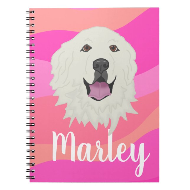 Customizable Great Pyrenees  Notebook (Front)