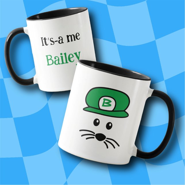 Customizable Green Cap Little Mouse Mug (Creator Uploaded)