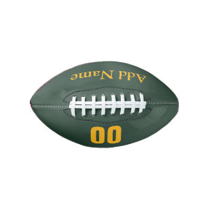 Customizable Green/Gold Mini Football