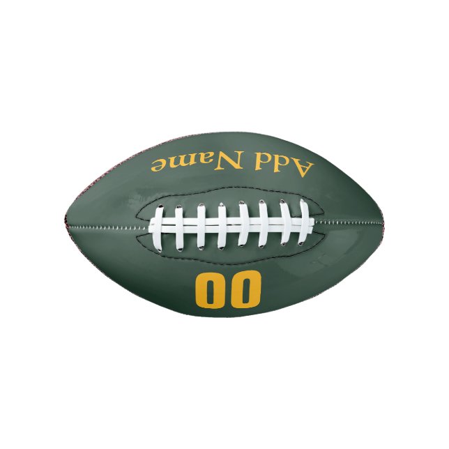Customizable Green/Gold Mini Football (Front)