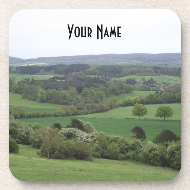 Customizable Green Hills Coaster Set (Front)