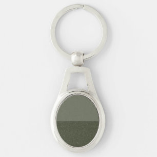 Customizable Green Split Metal Keychain