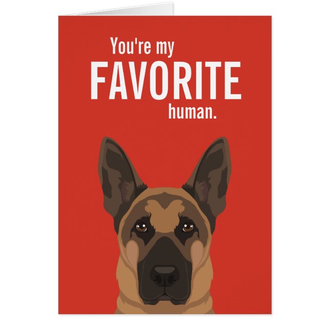 Customizable Greeting Card - Choose Colour & Text (Front)
