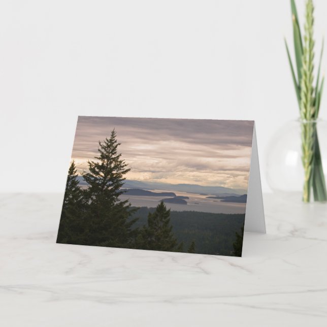 Customizable Greeting Card: San Juan Islands Pano Card (Front)