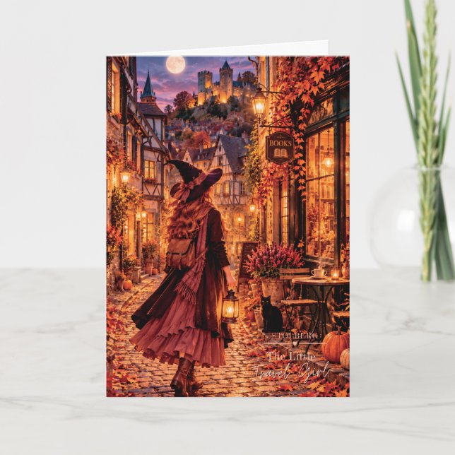 Customizable Greeting Stolberg Germany Witch Fall Card (Front)