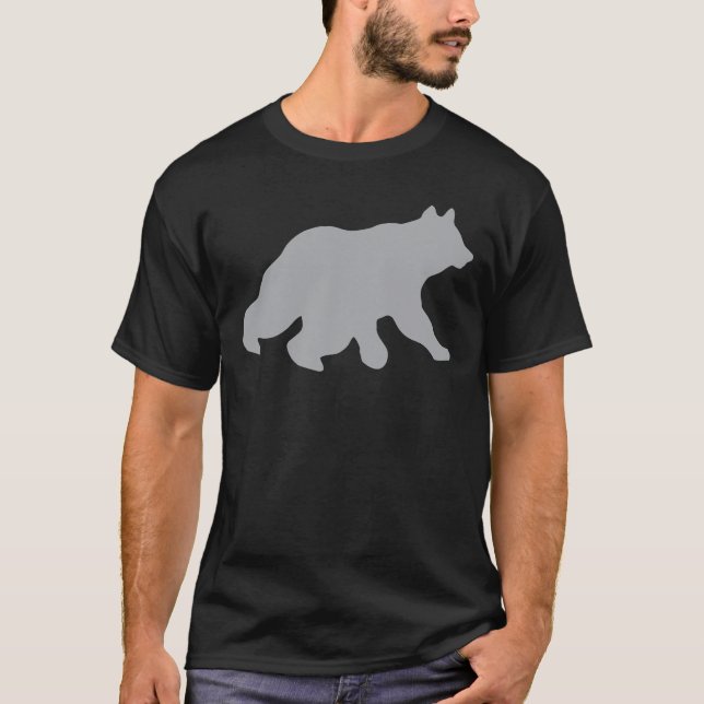 Customizable Grey Bear  T-Shirt (Front)