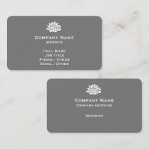 Customizable Grey Business Card